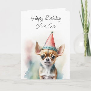 Persoonlijke Verjaardagswens Schattige Chihuahua Kaart