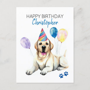 Persoonlijke Verjaardagswens voor Labrador Hond Briefkaart