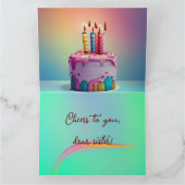 Persoonlijke verjaardagswensen voor je zus kaart (Binnen)