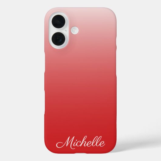 Persoonlijke verloop ombre rood Case-Mate iPhone case (Achterkant)