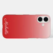 Persoonlijke verloop ombre rood Case-Mate iPhone case (Achterkant (horizontaal))