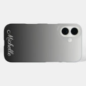 Persoonlijke verloop ombre zwarte tinten grijs Case-Mate iPhone case (Achterkant (horizontaal))