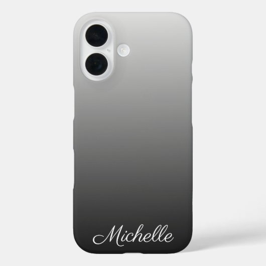 Persoonlijke verloop ombre zwarte tinten grijs Case-Mate iPhone case (Achterkant)