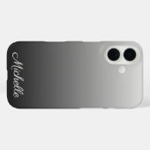 Persoonlijke verloop ombre zwarte tinten grijs Case-Mate iPhone case (Achterkant (horizontaal))