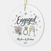 Persoonlijke Verloving Kerst Ornament (Links)