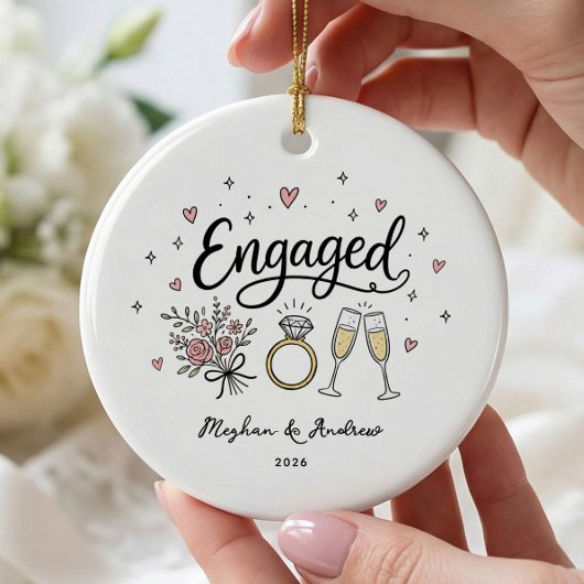 Persoonlijke Verloving Kerst Ornament