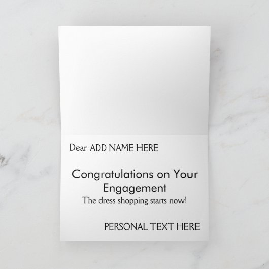 Persoonlijke verlovingkaart kaart (Binnen)