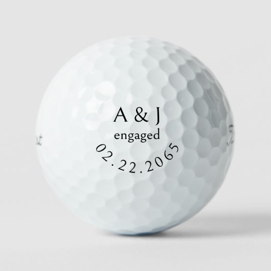 Persoonlijke verlovings Titleist Pro V1 II Golfballen (Voorkant)