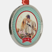 Persoonlijke verlovingsfoto monogram ornament (Rechts)