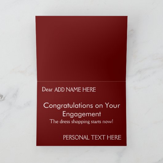 Persoonlijke verlovingskaart kaart (Binnen)