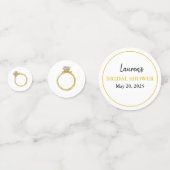 Persoonlijke verlovingsring voor bruidsfeest  confetti (Achterkanten)