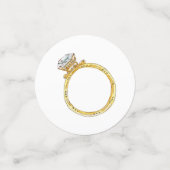 Persoonlijke verlovingsring voor bruidsfeest  confetti (Kleine voorkant)