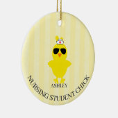Persoonlijke verpleegkundige Sunshade Chick Keramisch Ornament (Rechts)
