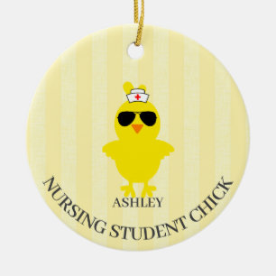 Persoonlijke verpleegkundige Sunshade Chick Keramisch Ornament