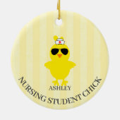 Persoonlijke verpleegkundige Sunshade Chick Keramisch Ornament (Achterkant)
