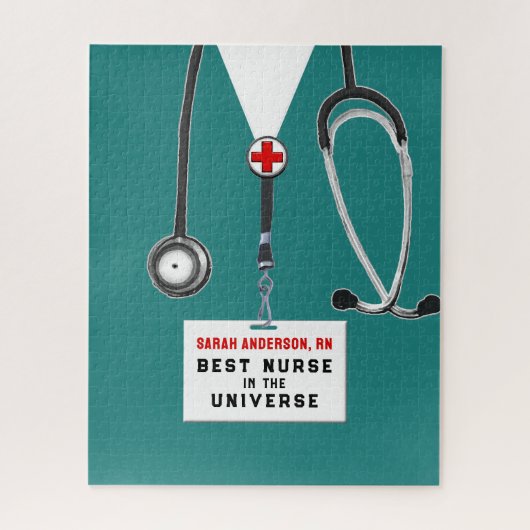 Persoonlijke verpleegster cadeau legpuzzel (Verticaal)