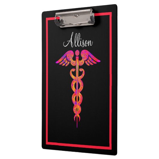 Persoonlijke verpleegster Caduceus Colorful Medica Klembord (Links)