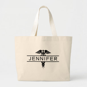 Persoonlijke verpleegster Caduceus Medical Large Grote Tote Bag