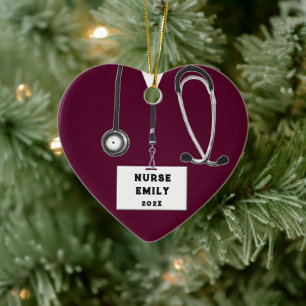 Persoonlijke verpleegster Kerstcollectie 2026 Keramisch Ornament