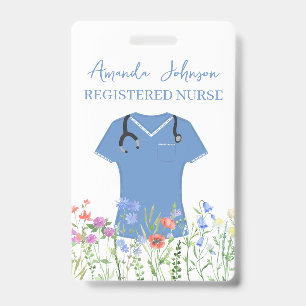 Persoonlijke verpleegster RN LPN NP blauwe werkkle Badge