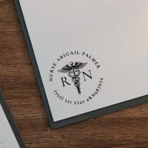 Persoonlijke verpleegster stempel met symbool van 