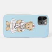 Persoonlijke verpleegster teddybeer met eigen naam Case-Mate iPhone case (Achterkant (horizontaal))