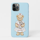 Persoonlijke verpleegster teddybeer met eigen naam Case-Mate iPhone case (Achterkant)