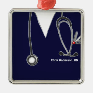 Persoonlijke verpleegsterscadeaus metalen ornament