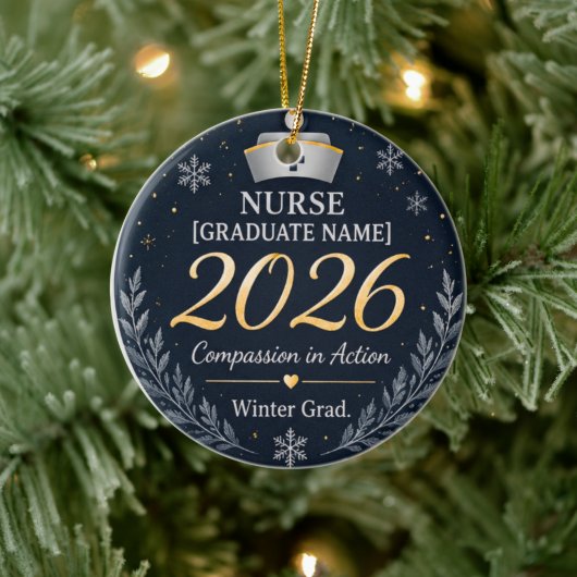 Persoonlijke verpleegstershoed ornament 2026 | Win (Boom)