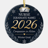 Persoonlijke verpleegstershoed ornament 2026 | Win (Voorkant)