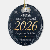 Persoonlijke verpleegstershoed ornament 2026 | Win (Links)