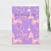 Persoonlijke versie roze en paarse...Kerstmis Kaart (Voorkant)