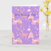 Persoonlijke versie roze en paarse...Kerstmis Kaart (Gele Bloem)