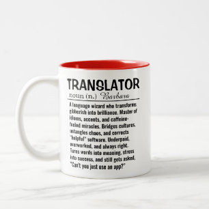 Persoonlijke Vertaler Tweekleurige Koffiemok