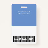 Persoonlijke verticale foto-ID-badge Badge (Achterkant)