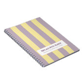 Persoonlijke Verticale Streep Geel Lavendel Notitieboek (Rechterzijde)