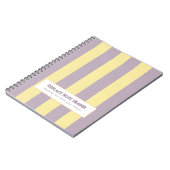 Persoonlijke Verticale Streep Geel Lavendel Notitieboek (Linkerzijde)