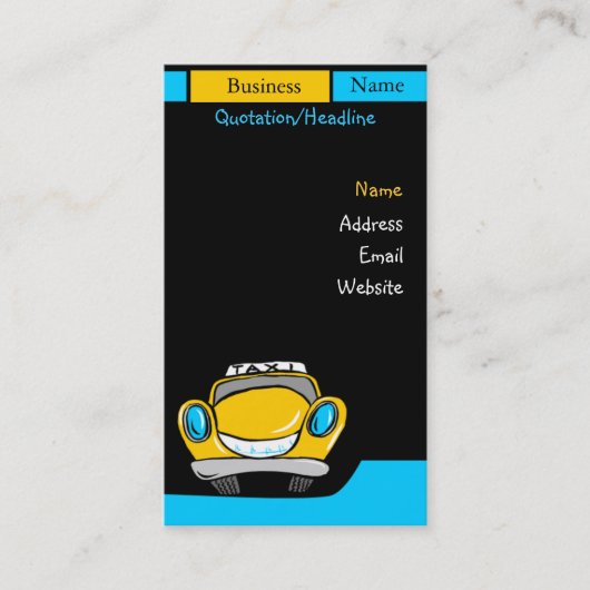 Persoonlijke vervoersdiensten - Visitekaartje. Visitekaartje (Voorkant)