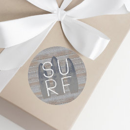 Persoonlijke Verweerde Strand Drijfhout Surfplank Ronde Sticker