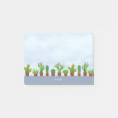 Persoonlijke Verzameling Bloeiende Cactus met Naam Post-it® Notes (Voorkant)