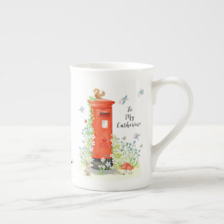 Persoonlijke verzendende Love Post Box Bone China Porselein Kop