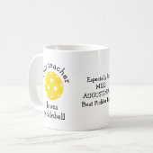 Persoonlijke VERZOEK DEZE LERAAR HOUDT VAN PICKLEB Koffiemok (Voorkant links)