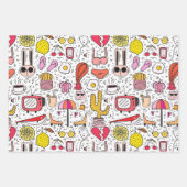 Persoonlijke verzorging mode cosmetica Girly Patte Inpakpapier Vel (Voorkant)