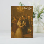 Persoonlijke Victoriaans stijl. Bedankkaart (Staand voorkant)