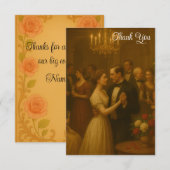 Persoonlijke Victoriaans stijl. Bedankkaart (Voorkant / Achterkant)