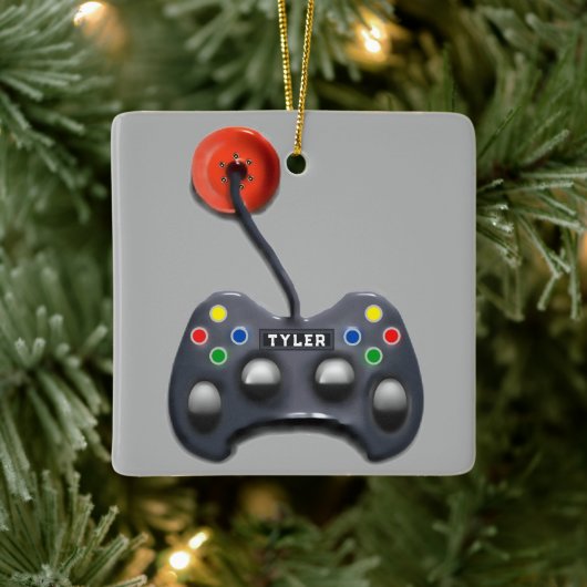 persoonlijke videogamer-cadeau keramisch ornament (Boom)