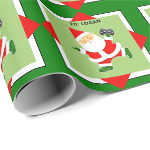 Persoonlijke videogamer kerstcadeau cadeaupapier