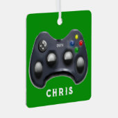 Persoonlijke videogamer Metal Ornament (Voorkant Rechts)