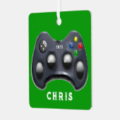 Persoonlijke videogamer Metal Ornament (Voorkant links)