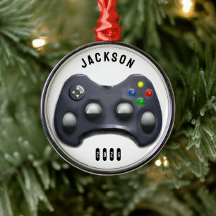 Persoonlijke videogamer metalen ornament